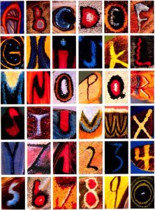 An A to Z poster made up of the letter shapes on butterfly wings